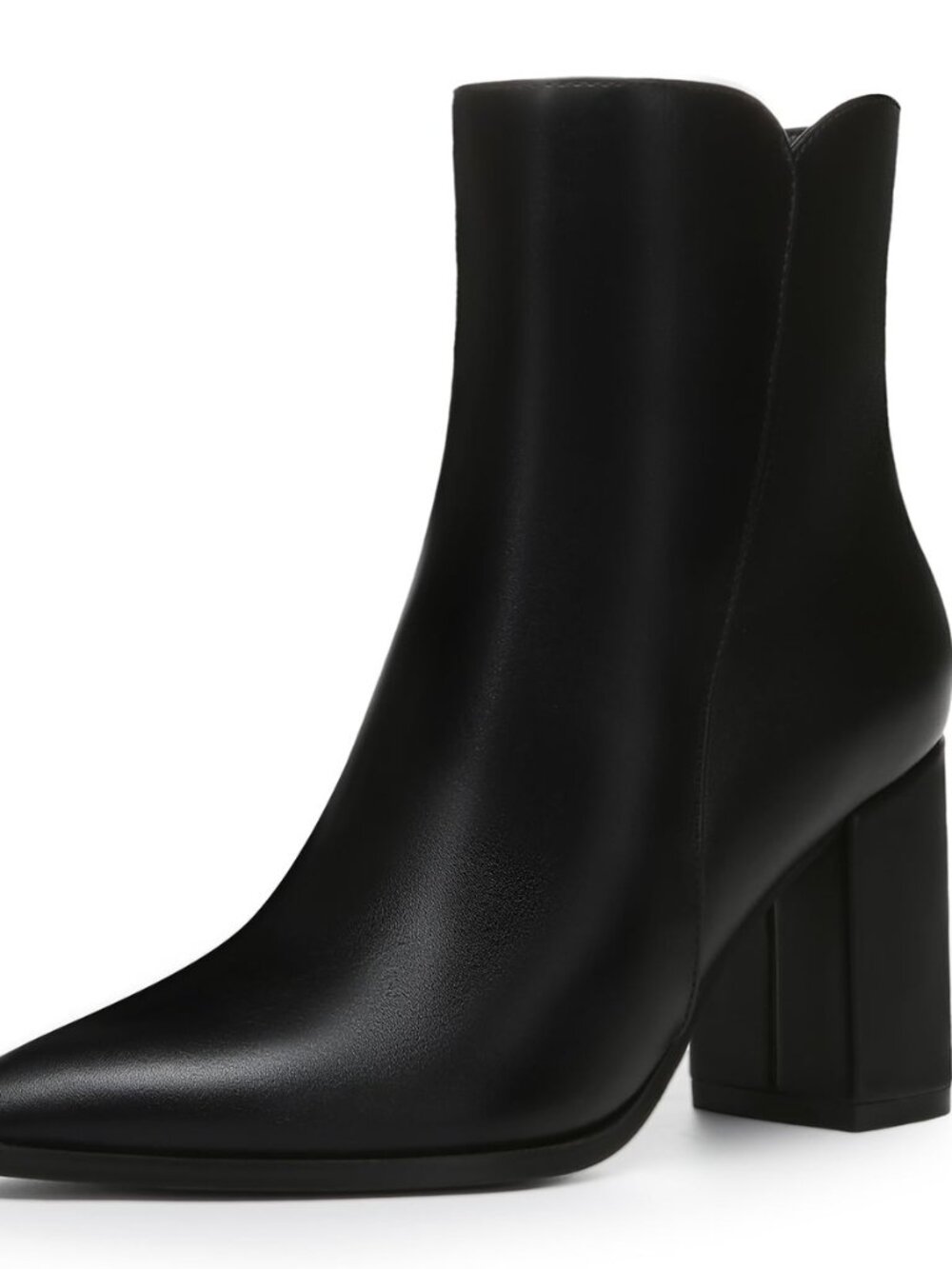 Women's Chunky High Heel Pointed Toe Ankle Booties